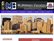 Tablet Screenshot of mateenelevators.com